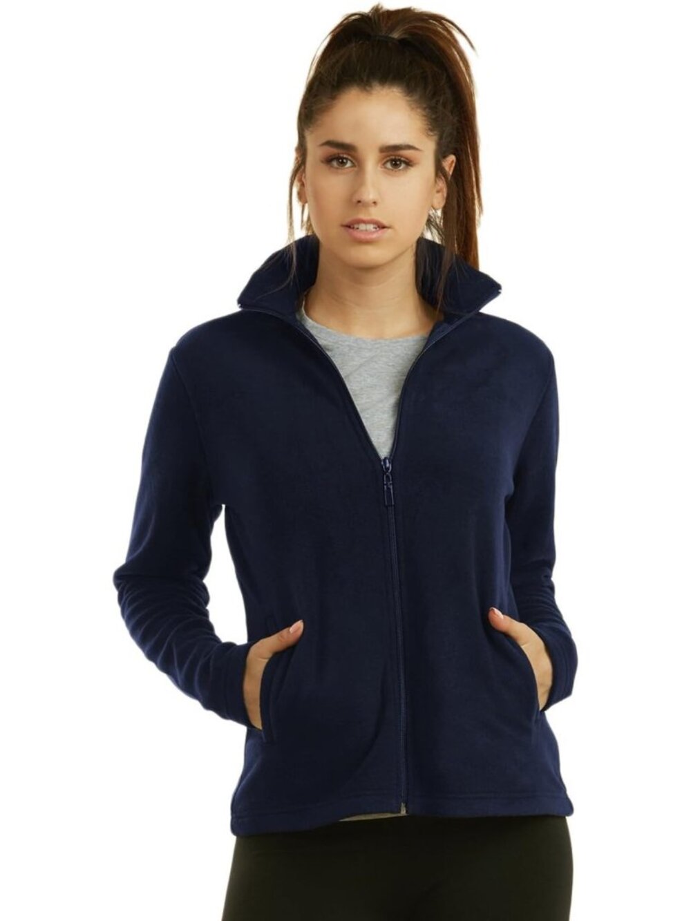 Cozy Women's Polar Fleece Full Zip Winter Jacket - Warm, Stylish Outerwear